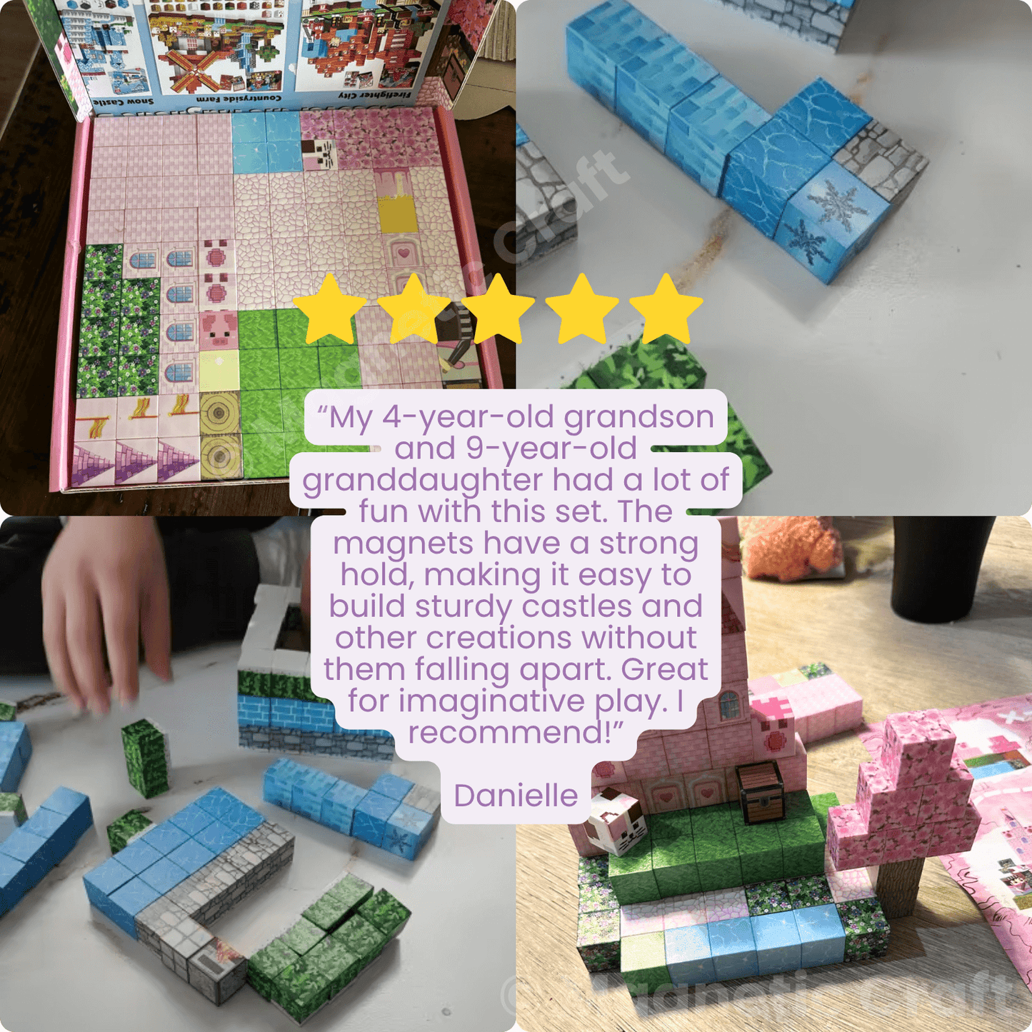 The Builders & Bravehearts Bundle Magnetic Blocks