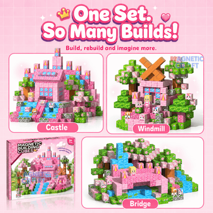 Pink Paradise 100 PCS Magnetic Cubes