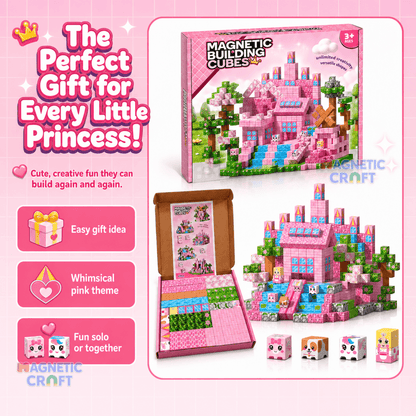 Pink Paradise 100 PCS Magnetic Cubes