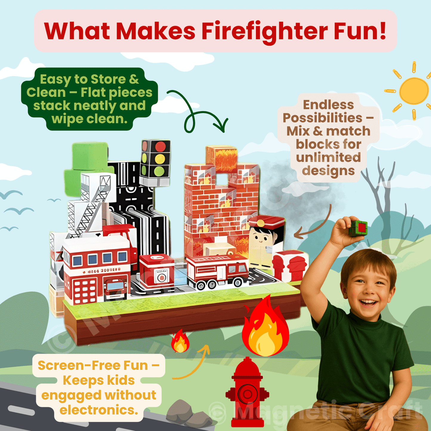 Fire Station World 100 PCS