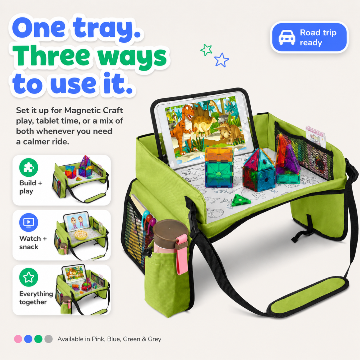 Deluxe Kids Portable Travel Tray - early access price ships before 30th June
