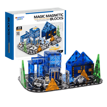 Police Station Magnetic Tiles