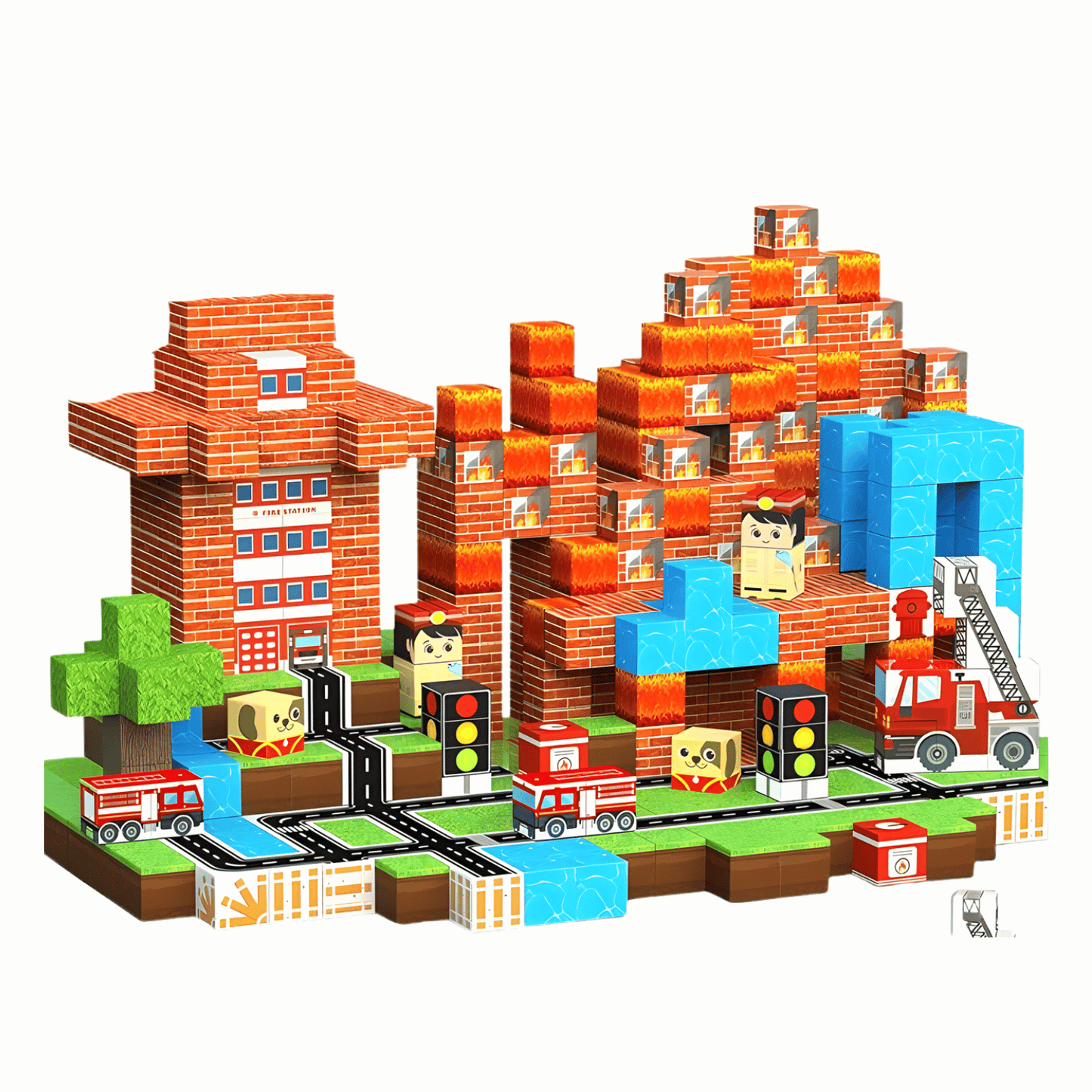 Fire Station World 100 PCS